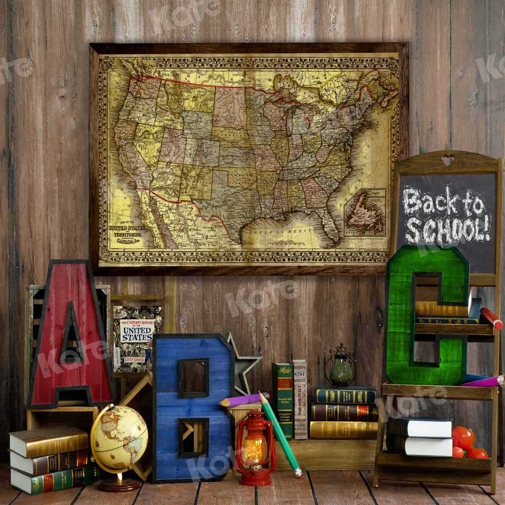 Kate Retour à la carte géographique de toile de fond de l'école conçue par Emetselch - Kate Backdrop FR