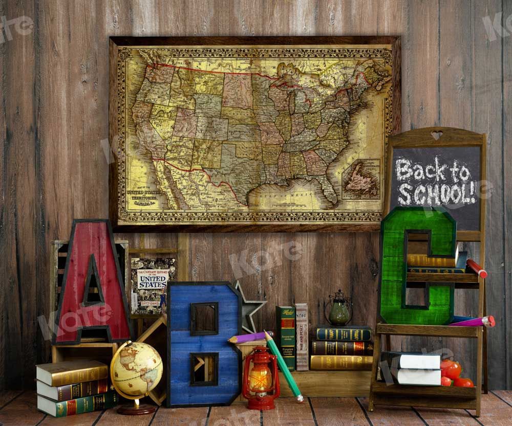 Kate Retour à la carte géographique de toile de fond de l'école conçue par Emetselch - Kate Backdrop FR