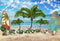 Kate Planche de surf Floral Mer Plage Été Toile de fond pour la photographie - Kate Backdrop FR