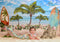 Kate Planche de surf Floral Mer Plage Été Toile de fond pour la photographie - Kate Backdrop FR