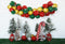 Kate Ballons Vert Rouge Jaune Noël Arbres Toile de fond pour la photographie - Kate Backdrop FR
