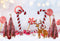 Kate Rouge Noël Bonbons Cerf Toile de fond pour la photographie - Kate Backdrop FR