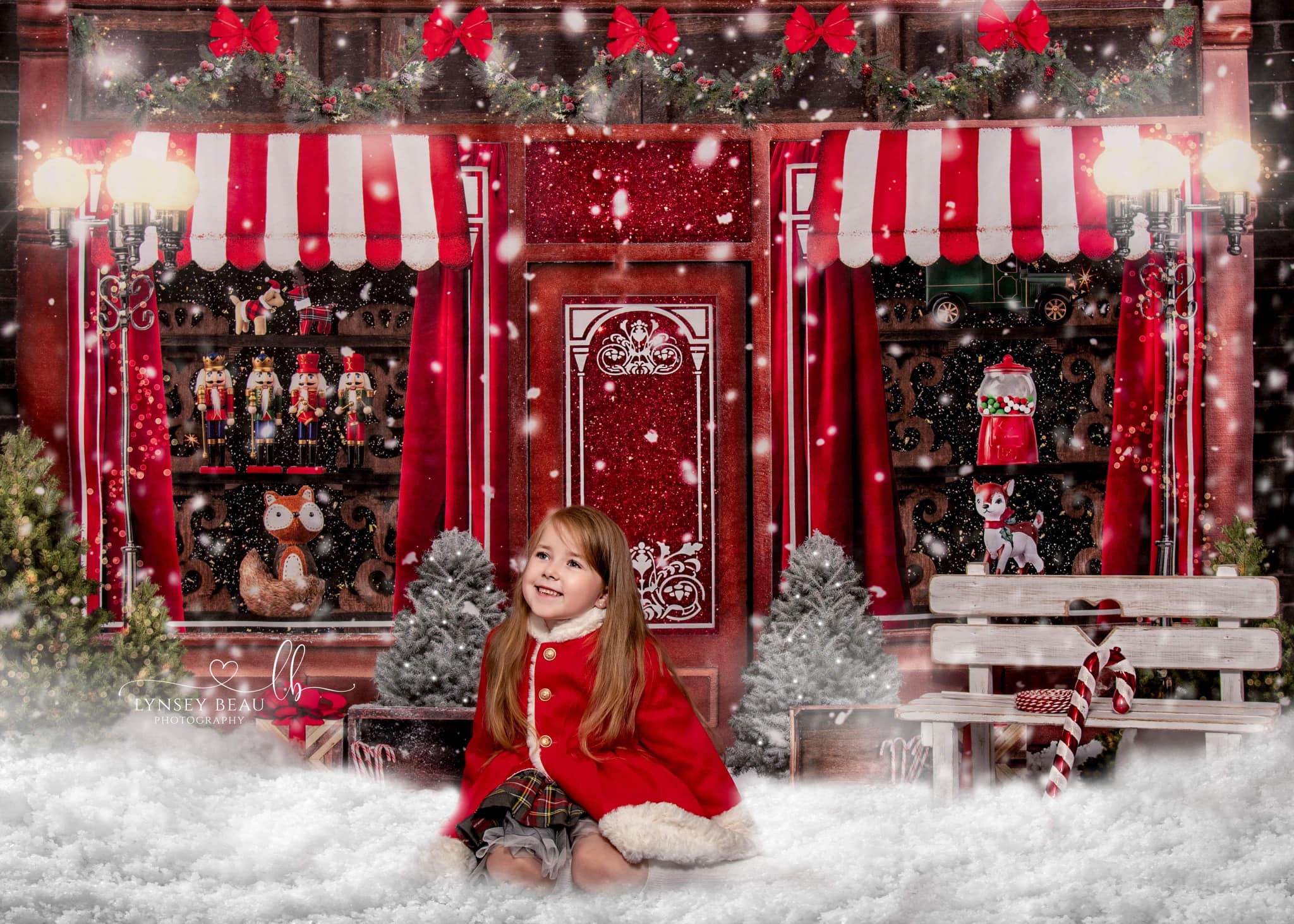 Kate Bonbons Hiver Noël Vacances Toile de fond Conçu par Mini MakeBelieve