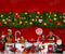 Kate Casse-noisette Pain d'épice Noël Rouge Toile de fond pour la photographie - Kate Backdrop FR