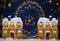 Kate Neige Maison Étoiles Feux d'artifice Noël Toile de fond pour la photographie - Kate Backdrop FR