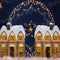 Kate Neige Maison Étoiles Feux d'artifice Noël Toile de fond pour la photographie - Kate Backdrop FR