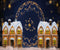 Kate Neige Maison Étoiles Feux d'artifice Noël Toile de fond pour la photographie - Kate Backdrop FR