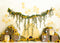 Kate Abeilles Été Jaune Toile de fond conçue par Megan Leigh - Kate Backdrop FR