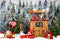 Kate Bonbons Chocolat chaud Neige Noël Toile de fond conçu par Emetselch - Kate Backdrop FR