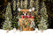 Kate Nuit Cacao chaud Arbres de Noël Toile de fond conçu par Emetselch - Kate Backdrop FR