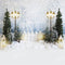Kate Clôture Neige Hiver Lampadaire Arbre Toile de fond pour la photographie - Kate Backdrop FR