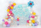 Kate Ballons Anniversaire Fête Paillettes Bleu clair Toile de fond conçu par Emetselch - Kate Backdrop FR