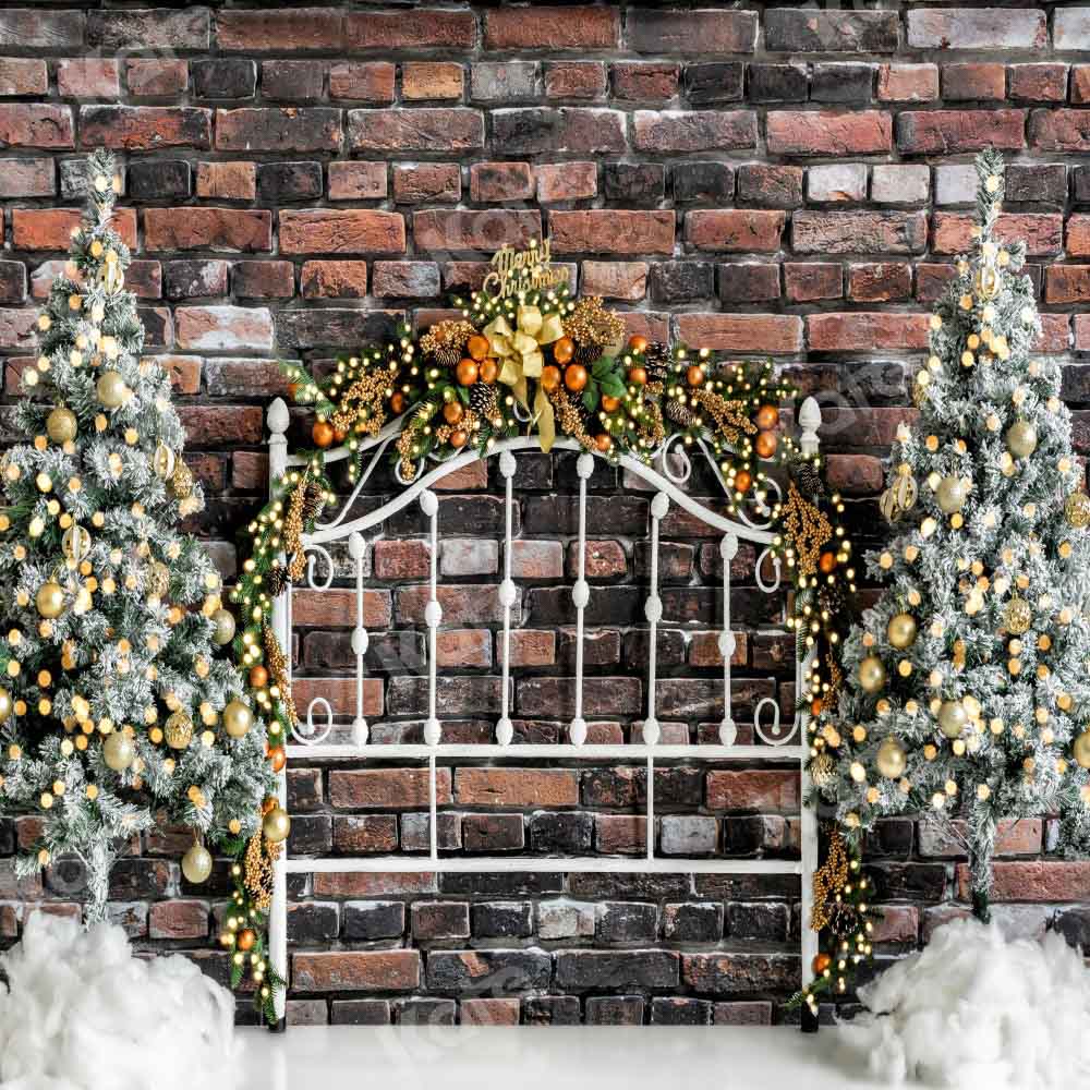 Kate Mur de briques Tête de lit Noël Toile de fond conçu par Emetselch