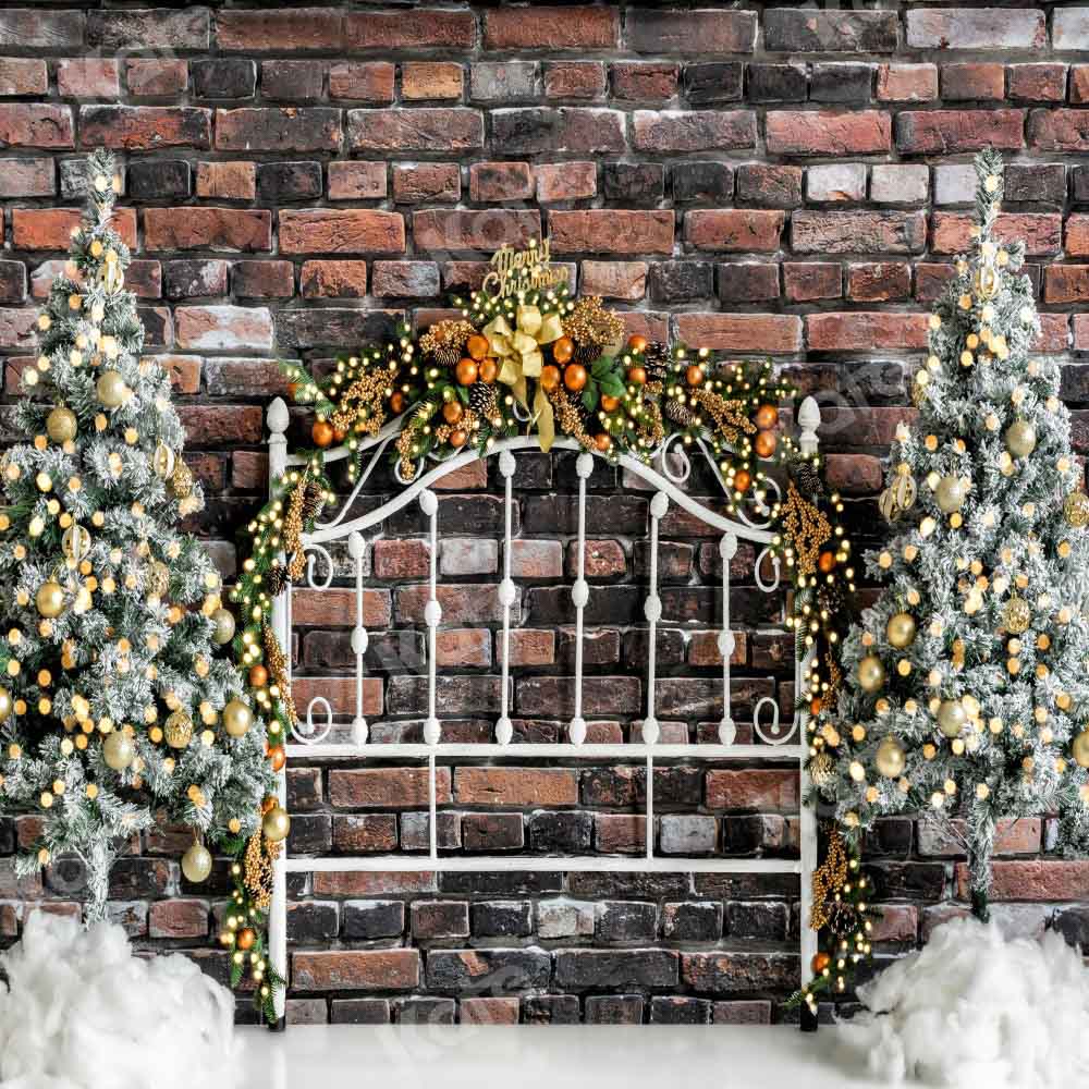 Kate Mur de briques Tête de lit Noël Toile de fond conçu par Emetselch - Kate Backdrop FR