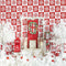 Kate Motif carré Hiver Neige Noël Rouge Toile de fond conçu par Emetselch - Kate Backdrop FR