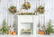 Kate Cheminée Blanc Noël Mur en bois Toile de fond conçue par Emetselch - Kate Backdrop FR