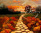 Kate Soleil levant Automne Chemin Toile de fond conçue par Pine Park Collection - Kate Backdrop FR