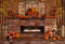 Kate Cheminée Citrouille Automne Fenêtre Brun Toile de fond pour la photographie - Kate Backdrop FR
