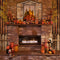 Kate Cheminée Citrouille Automne Fenêtre Brun Toile de fond pour la photographie - Kate Backdrop FR