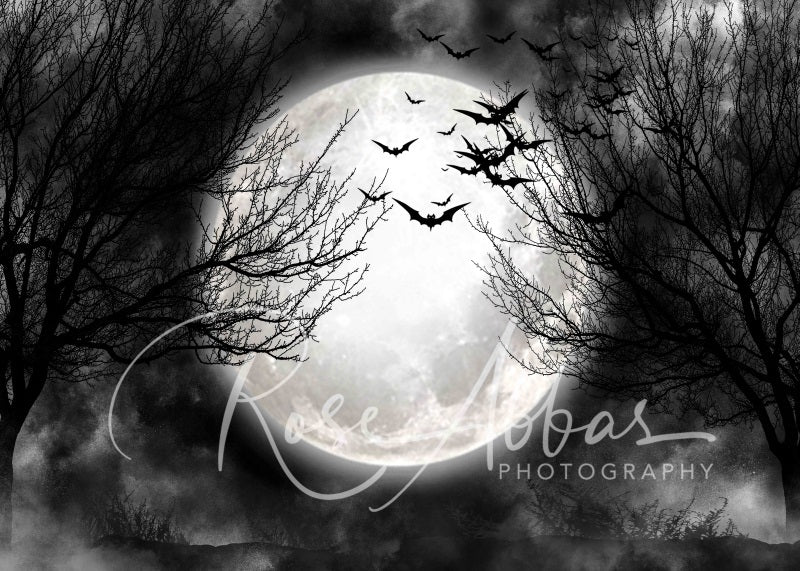 Kate Toile de fond effrayante de la pleine lune d'Halloween conçu par Rose Abbas