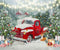 Kate Arbres Voiture rouge Noël Hiver Toile de fond pour la photographie - Kate Backdrop FR