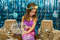 Kate Sous la mer - Toile de fond sous-marine Tinsel Mermaid conçu par Melissa McCraw-Hummer - Kate Backdrop FR