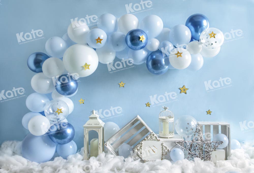 Kate Ballons Bleu Élégant Cake smash Toile de fond conçu par Emetselch