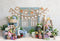 Kate Blanc Lapin Fleurs Pâques Toile de fond pour la photographie - Kate Backdrop FR