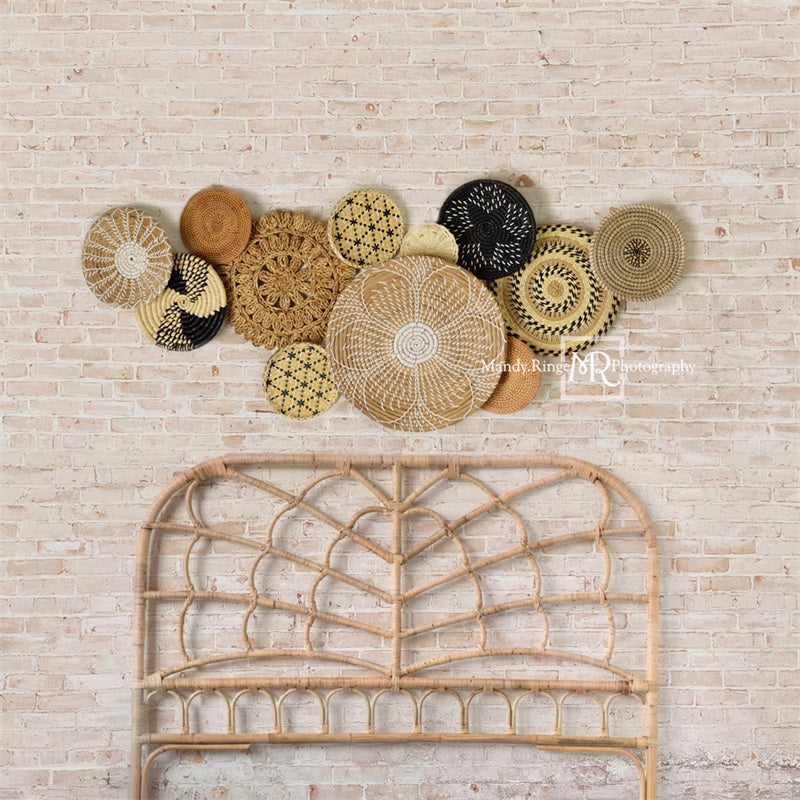 Kate Paniers Tête de lit Boho Toile de fond conçue par Mandy Ringe - Kate Backdrop FR