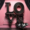 Kate Toile de fond de mur rose de lettres d'amour noir de la Saint-Valentin Conçu par Mini MakeBelieve - Kate Backdrop FR