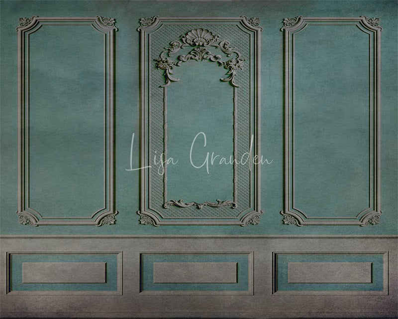 Kate Mur orné Turquoise Rétro Toile de fond conçue par Lisa Granden