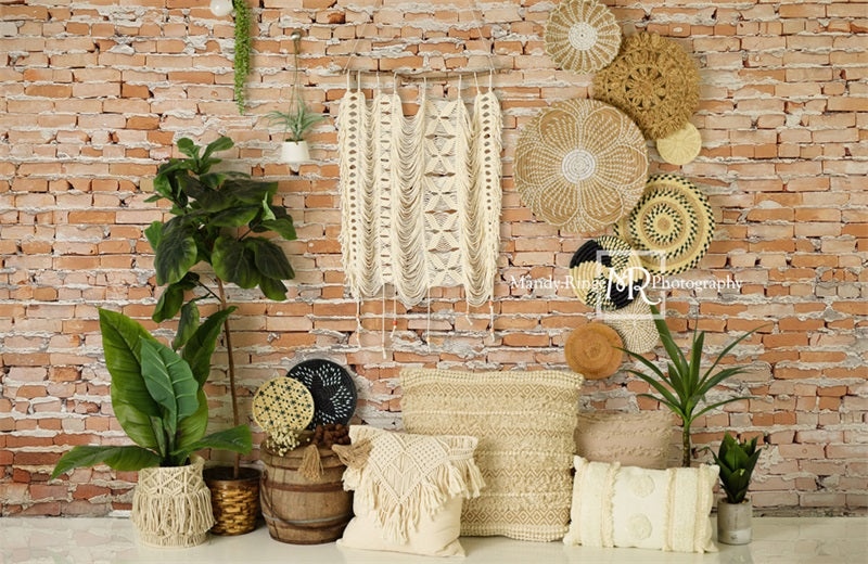 Kate Mur en macramé Boho Toile de fond conçue par Mandy Ringe - Kate Backdrop FR