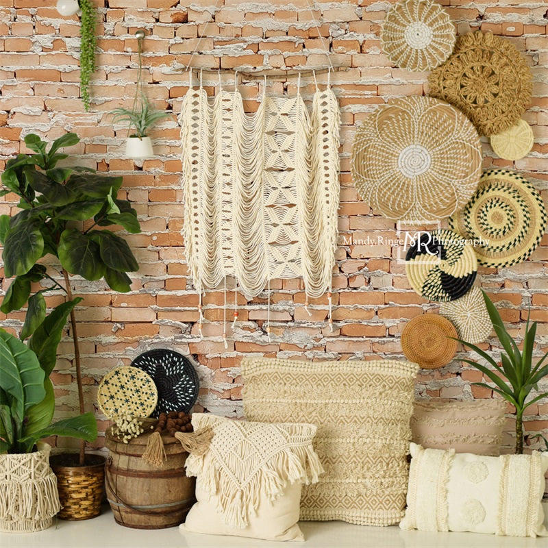 Kate Mur en macramé Boho Toile de fond conçue par Mandy Ringe - Kate Backdrop FR