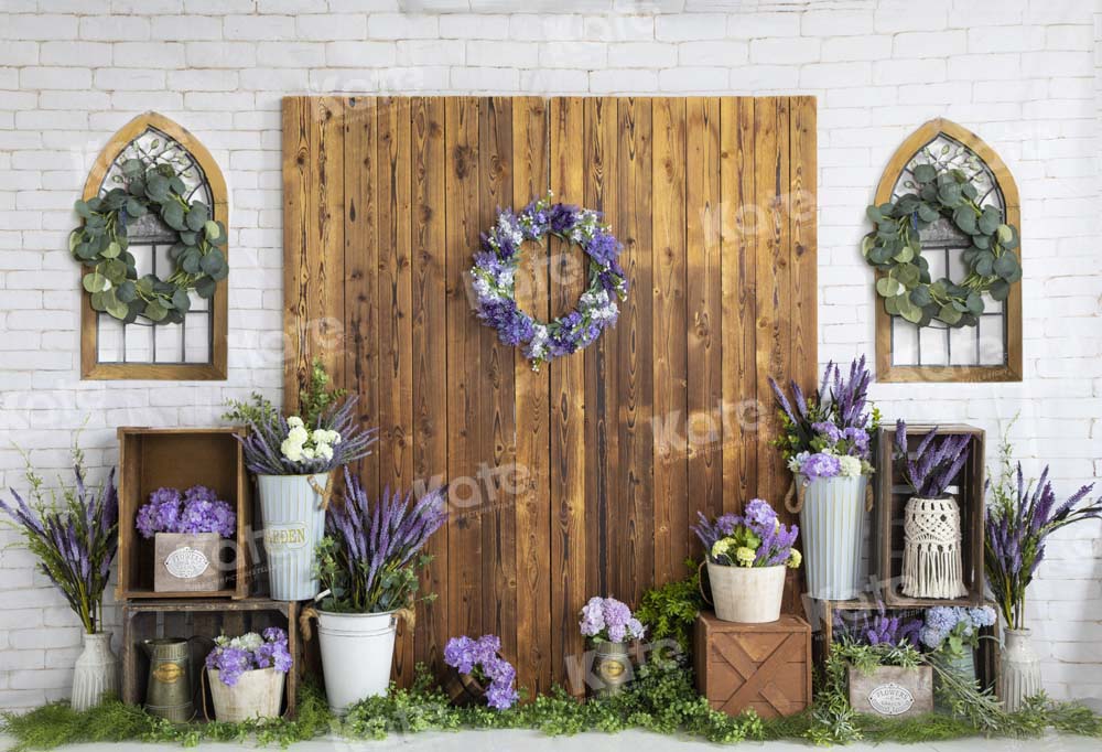Kate Porte en bois Fleur Printemps Toile de fond conçu par Emetselch - Kate Backdrop FR
