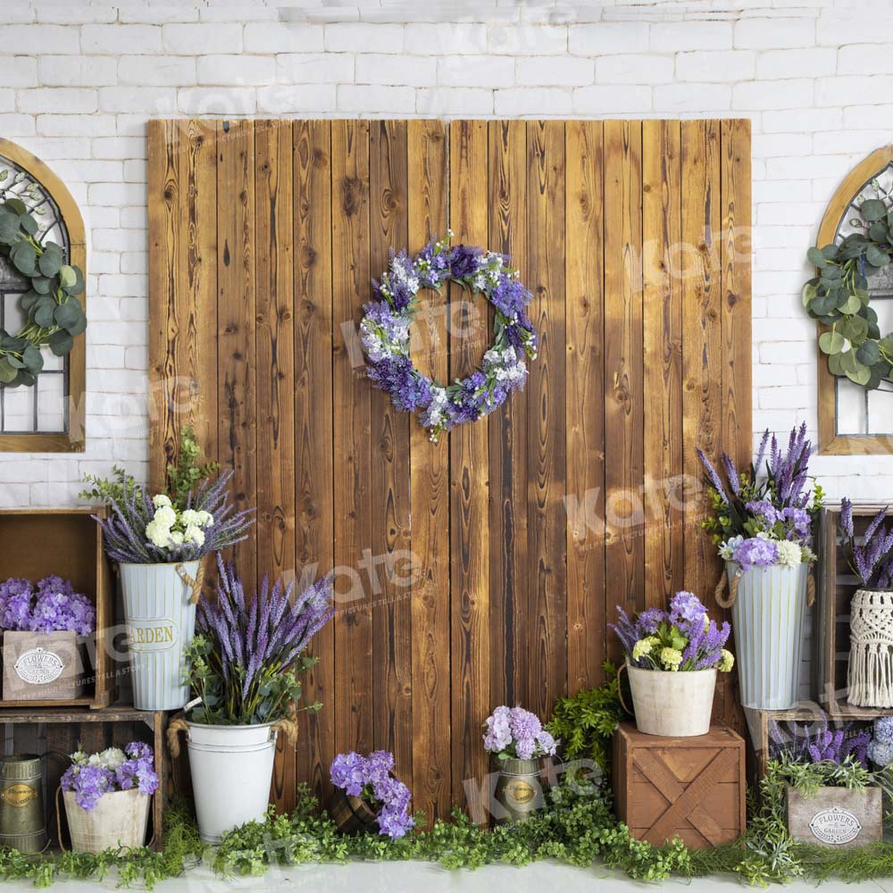 Kate Porte en bois Fleur Printemps Toile de fond conçu par Emetselch - Kate Backdrop FR