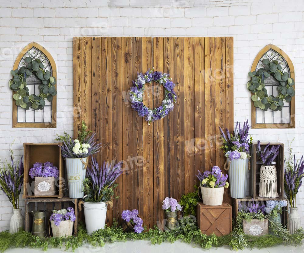 Kate Porte en bois Fleur Printemps Toile de fond conçu par Emetselch - Kate Backdrop FR