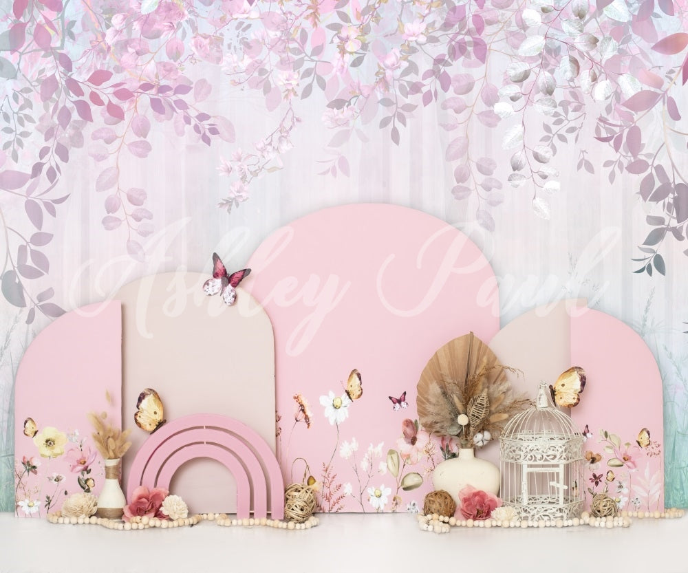 Kate Toile de fond bohème florale printanière Conçu par Ashley Paul - Kate Backdrop FR