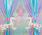 Kate Carrousel Fille Anniversaire Rideau Toile de fond Conçu par Ashley Paul - Kate Backdrop FR