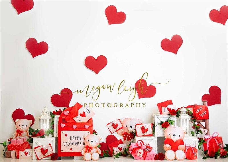 Kate Toile de fond des lettres d'amour de la Saint-Valentin conçue par Megan Leigh - Kate Backdrop FR