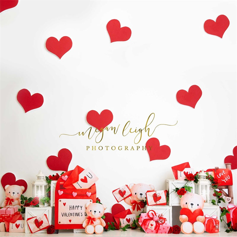 Kate Toile de fond des lettres d'amour de la Saint-Valentin conçue par Megan Leigh - Kate Backdrop FR