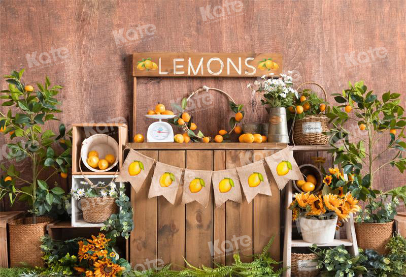 Kate Toile de fond fraîche citron printemps/été pour la photographie - Kate Backdrop FR