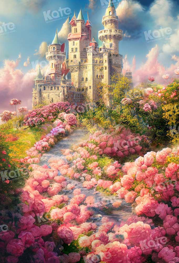 Kate Château Jardin Printemps Toile de fond conçue par Chain Photographie - Kate Backdrop FR