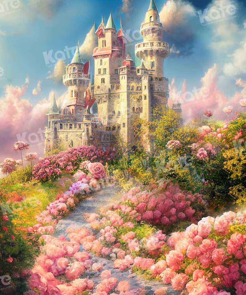 Kate Château Jardin Printemps Toile de fond conçue par Chain Photographie - Kate Backdrop FR