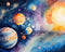Kate Univers Espace extra-atmosphérique Toile de fond conçu par Patty Robert - Kate Backdrop FR