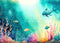 Kate Sous-marin Mer Bleu Enfant Toile de fond Conçu par Patty Robert - Kate Backdrop FR