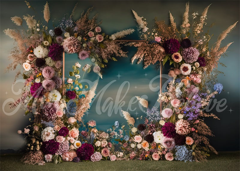 Kate Cadre de beaux-arts Toile de fond de fleurs de printemps Conçu par Mini MakeBelieve
