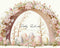 Kate Arche Peinte à l'huile Pâques Beige Toile de fond conçue par Patty Robert - Kate Backdrop FR