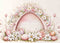 Kate Arche Pâques Rose Oeufs Aquarelle Toile de fond conçue par Patty Robert - Kate Backdrop FR