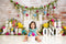 Kate Mur de briques Fleurs Printemps Porte Toile de fond conçue par Megan Leigh - Kate Backdrop FR
