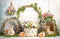 Kate Pâques Lapin Panier Fleurs Toile de fond conçue par Mini MakeBelieve - Kate Backdrop FR